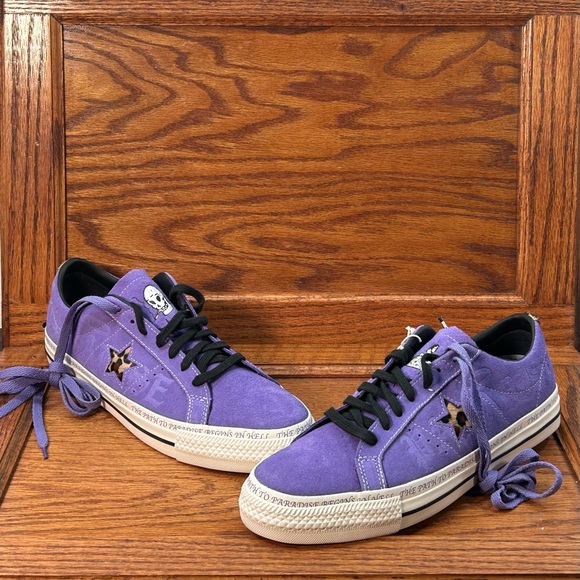 Converse One Star x Sean‎ Pablo Wild Liliac Black Shoes - Picture 3 of 10